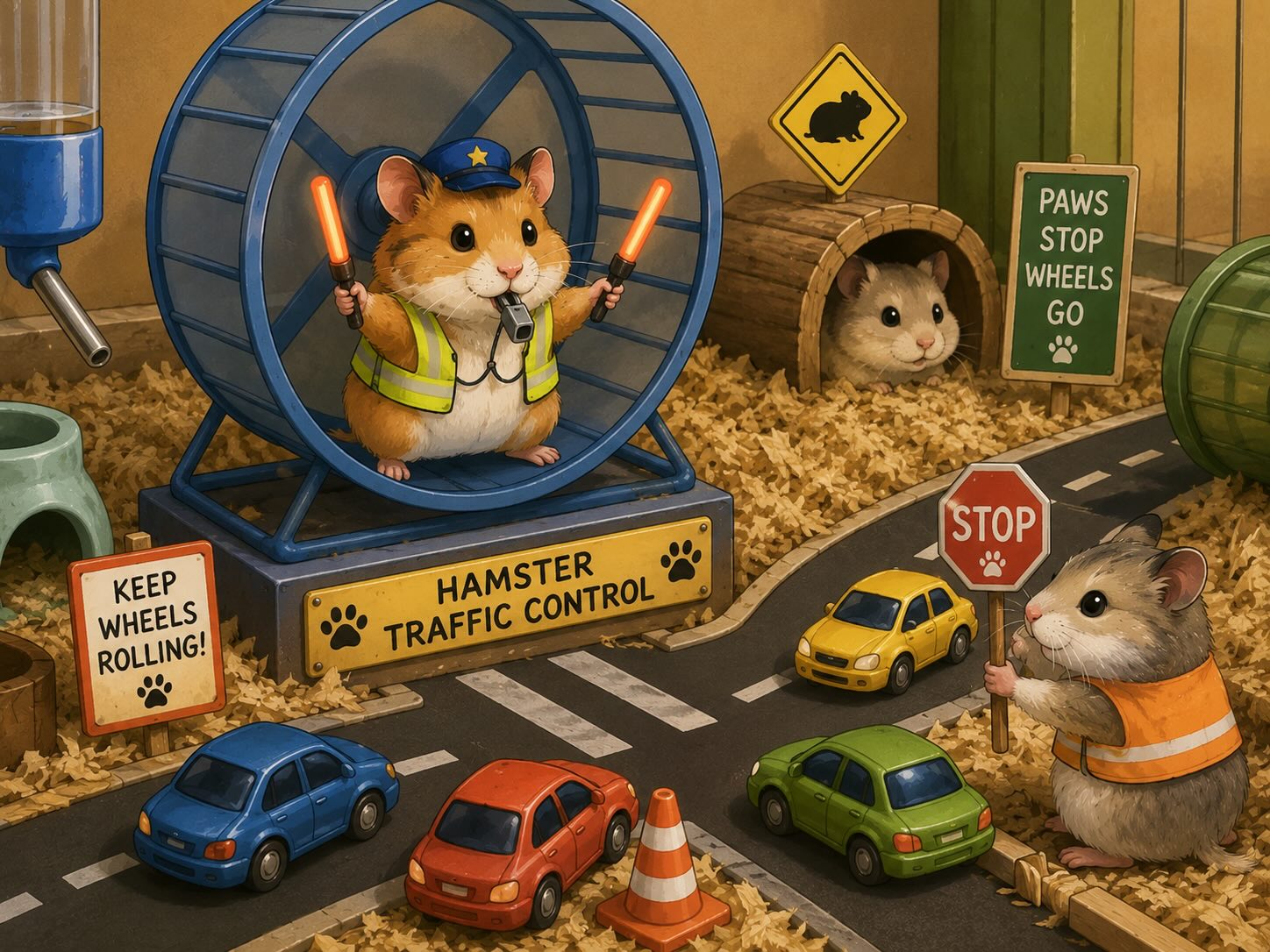 Funny pet hamster cartoon